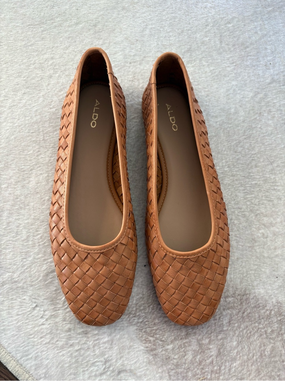 NWOT Aldo Adrabrinna leather woven flats size 39 / 8.5